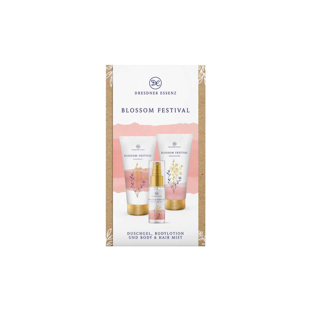 Produktabbildung Dresdner Essenz Geschenk-Set Blossom Festival, Duschgel/Bodylotion/Hair Mist