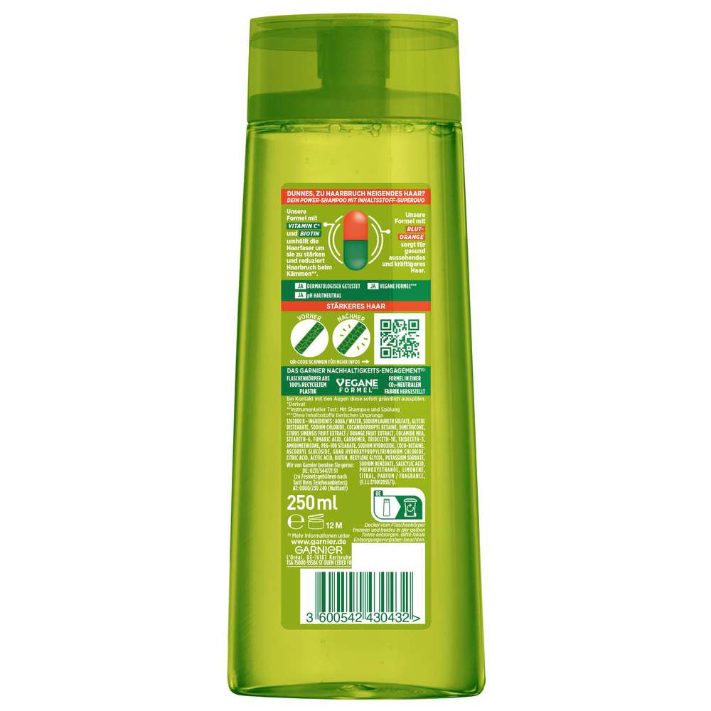 Produktabbildung Garnier Shampoo Fructis, Vitamine & Kraft