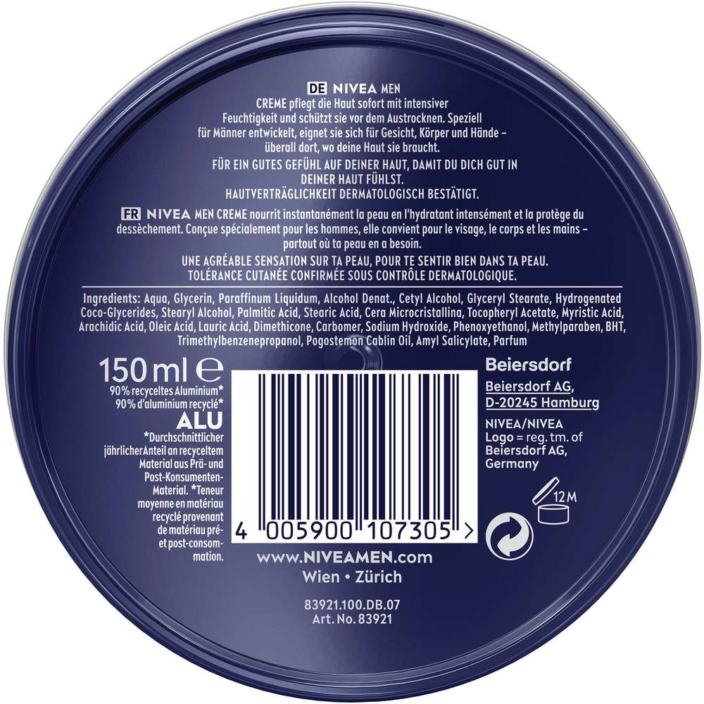 Produktabbildung Nivea Feuchtigkeitscreme for Men