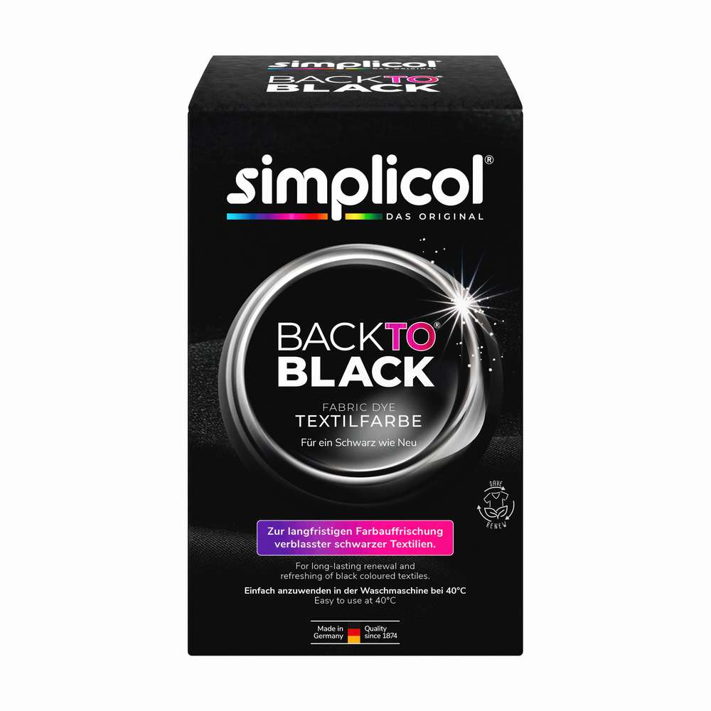 Produktabbildung simplicol Textilfarbe Back to Black