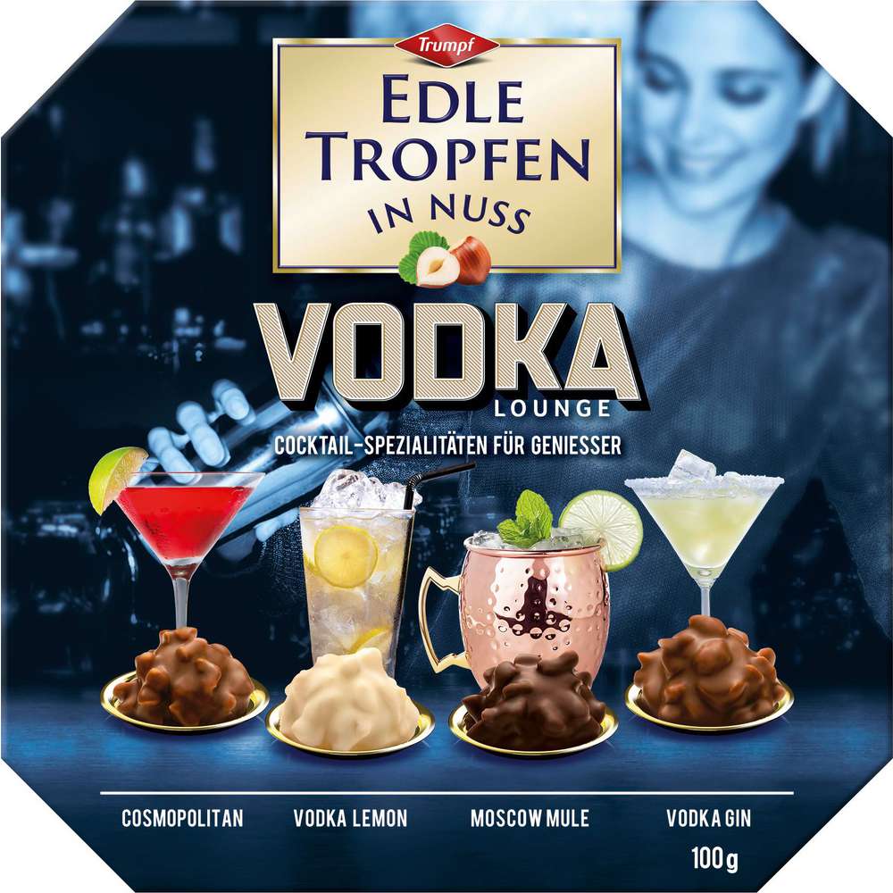 Produktabbildung Trumpf Pralinen Mix, Edle Tropfen, in Nuss Vodka
