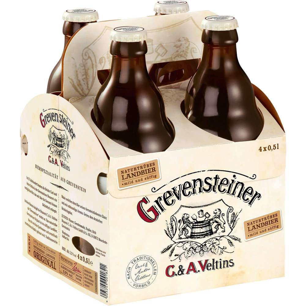 Produktabbildung Grevensteiner Pilsener Bier, 5,2% (4x 0,500 Liter)