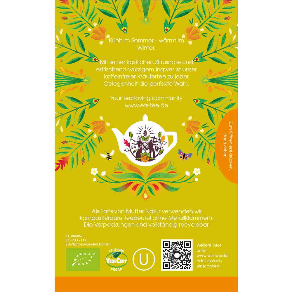 Produktabbildung English Tea Shop Bio Tee Organic, Zitronengras, Zitrus & Ingwer