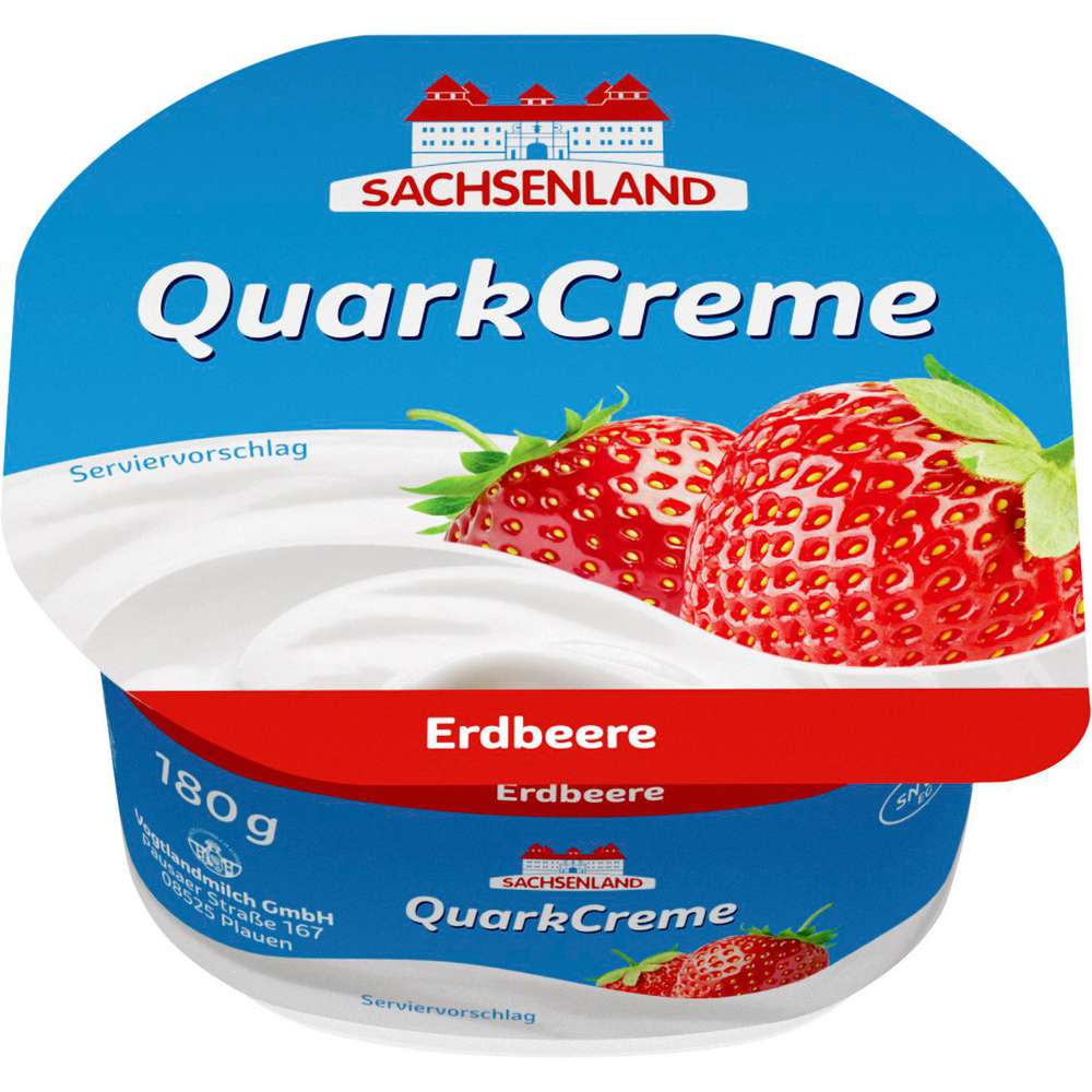 Produktabbildung Sachsenland Fruchtquark, Erdbeere
