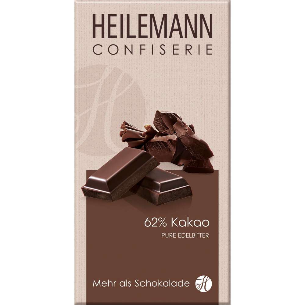 Produktabbildung Heilemann Tafelschokolade, Edelbitter 62%