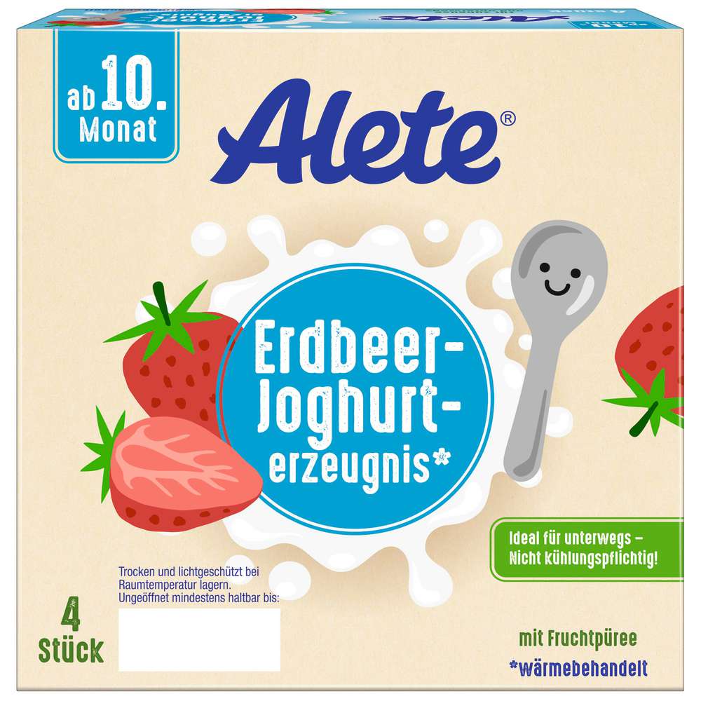 Produktabbildung Alete Joghurt und Erdbeere bewusst