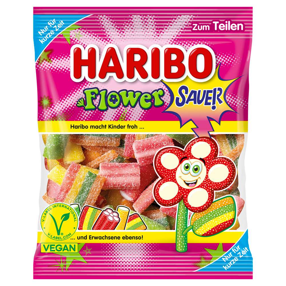 Produktabbildung Haribo Fruchtgummi Flower, sauer