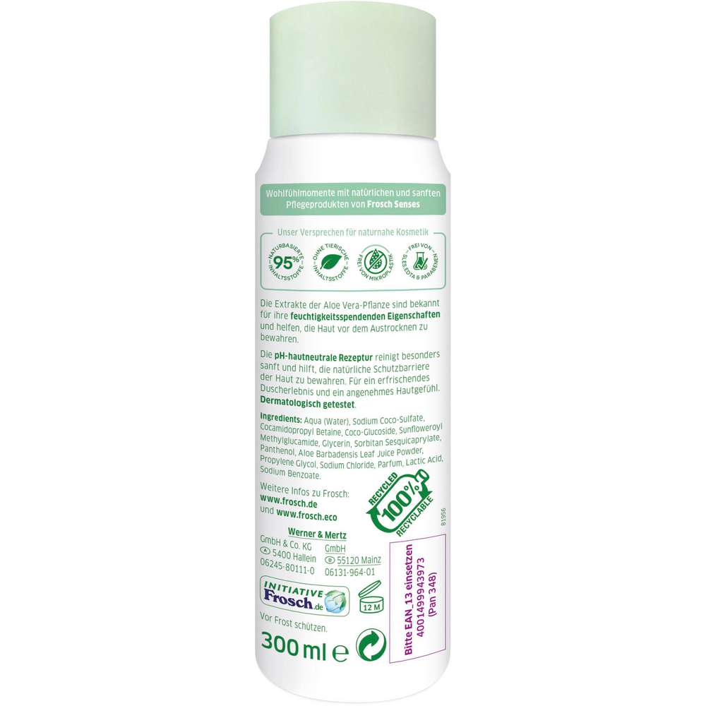 Produktabbildung Frosch Sensitiv-Dusche, Aloe Vera
