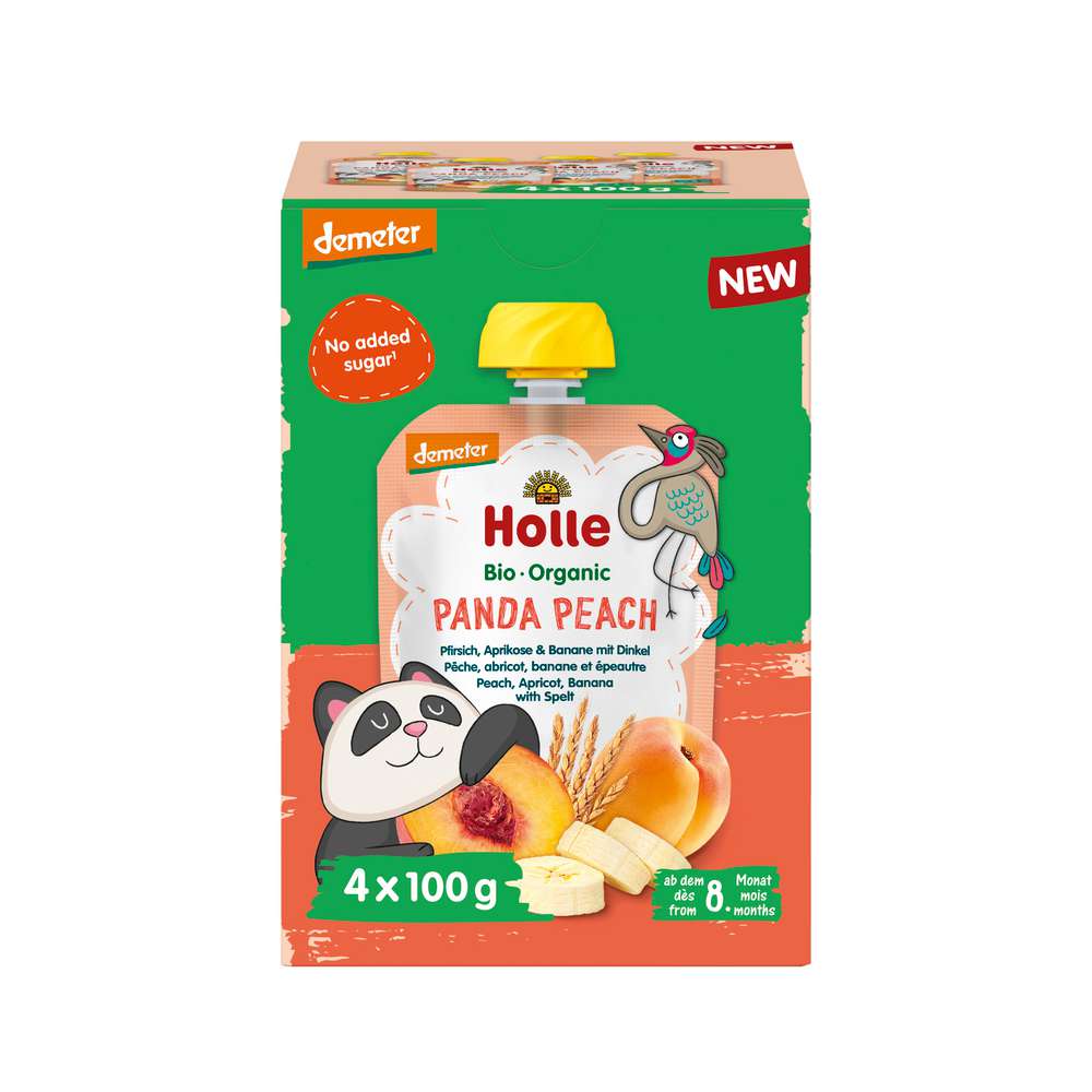 Produktabbildung Holle Demeter Fruchtquatsch, Panda Peach