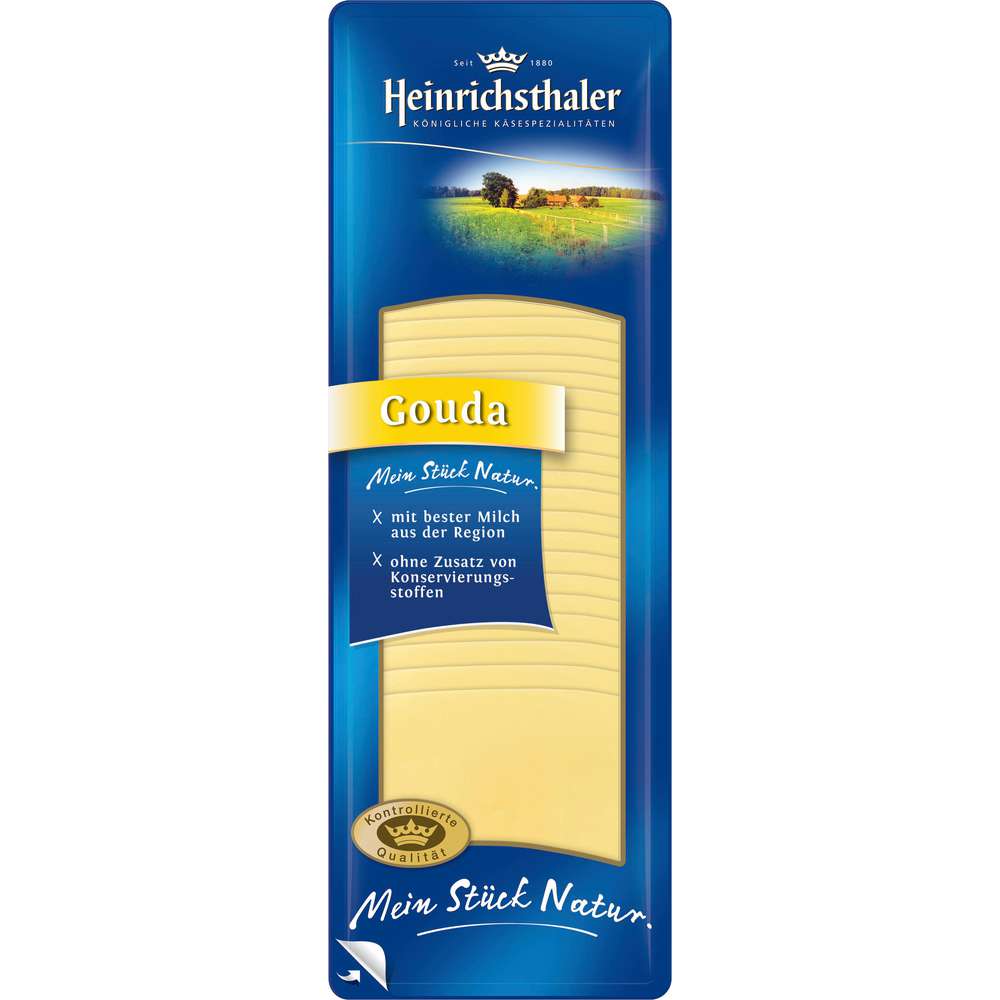 Produktabbildung Heinrichsthaler Gouda Aufschnitt Scheiben