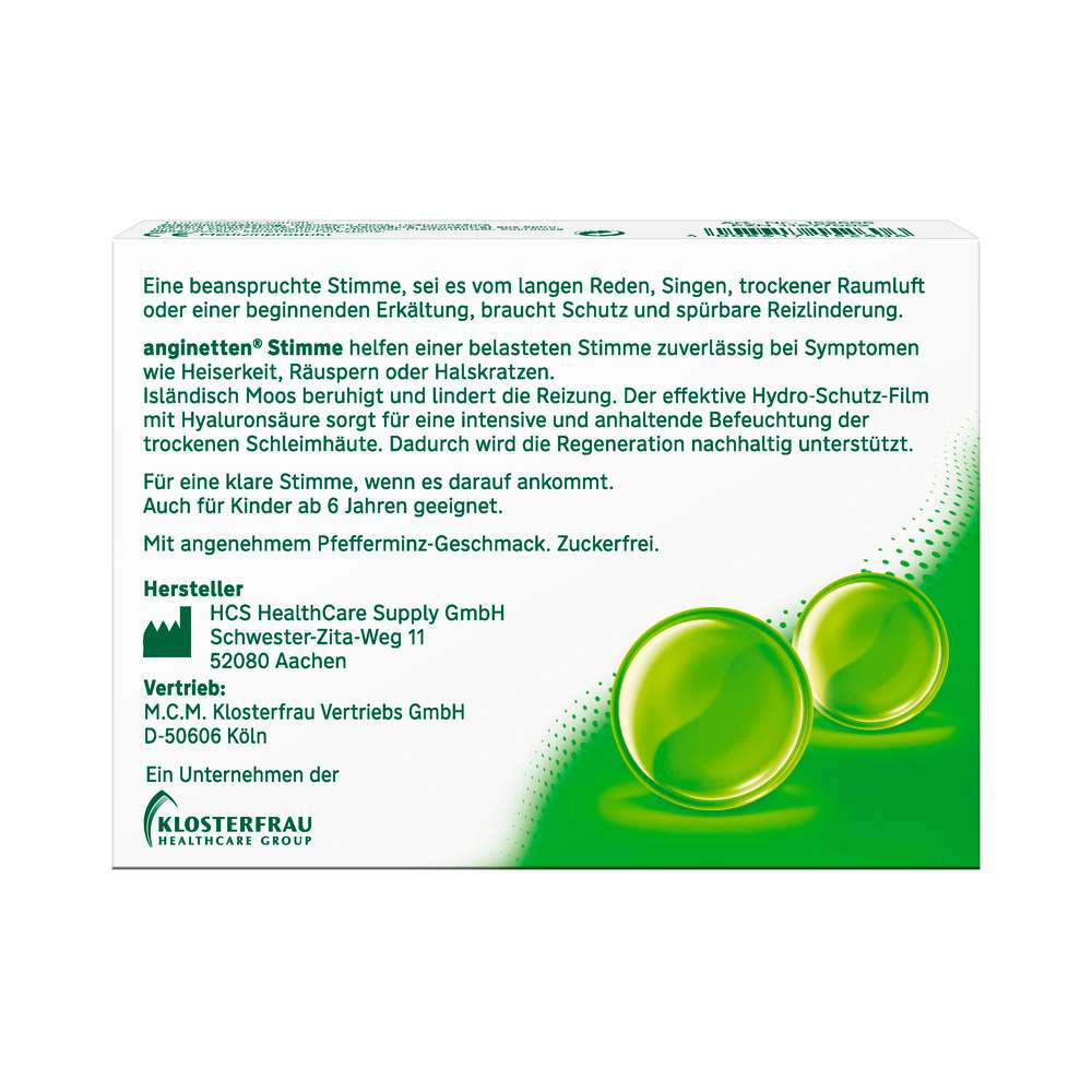 Produktabbildung Anginetten Halstabletten Stimme