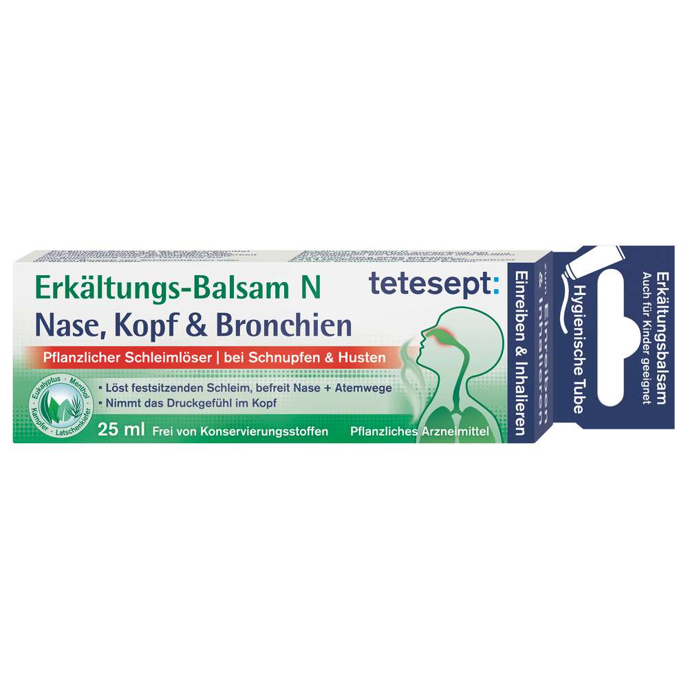 Produktabbildung tetesept Erkältungs-Balsam N, Nase, Kopf & Bronchien