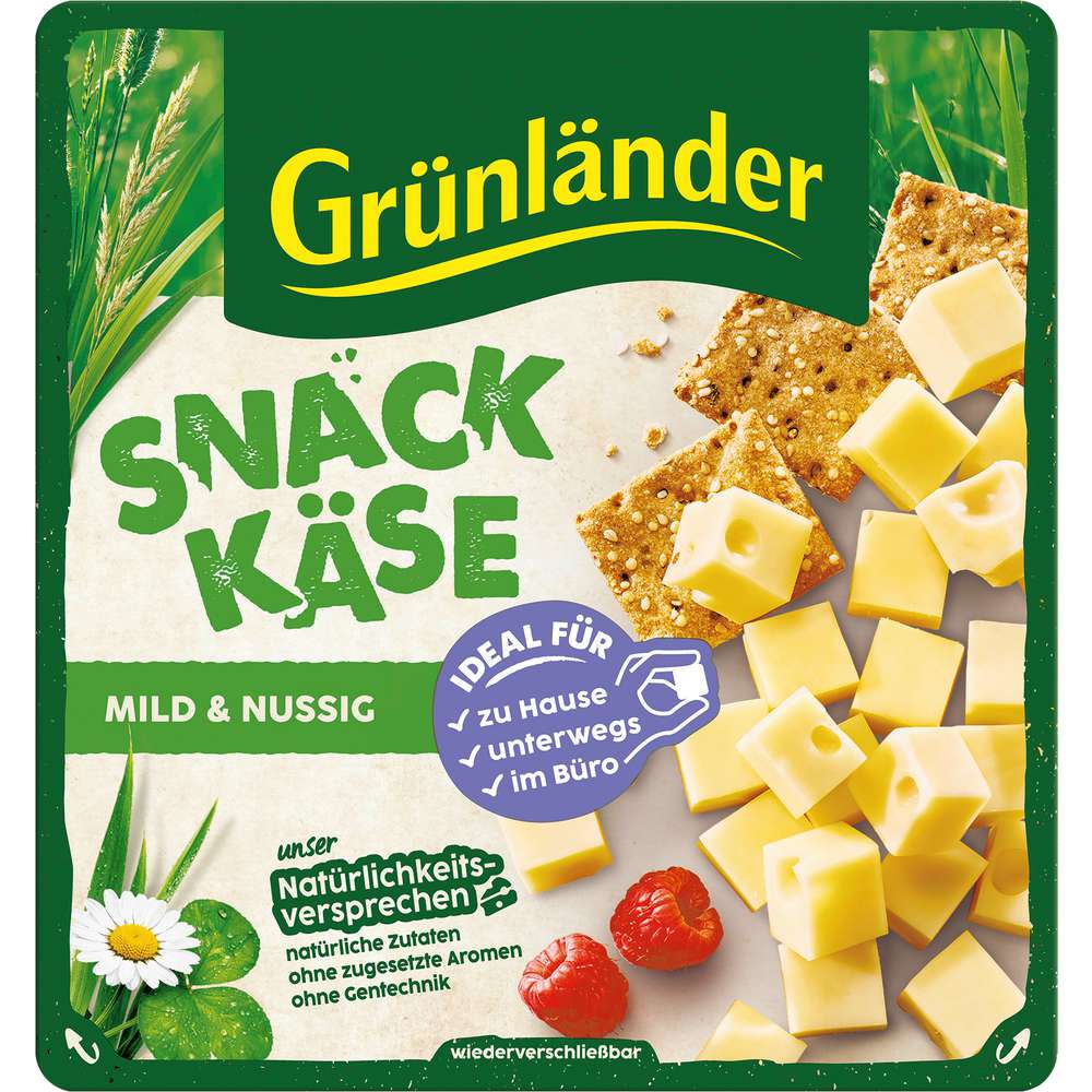 Produktabbildung Grünländer Käse Würfel, Mild/Nussig