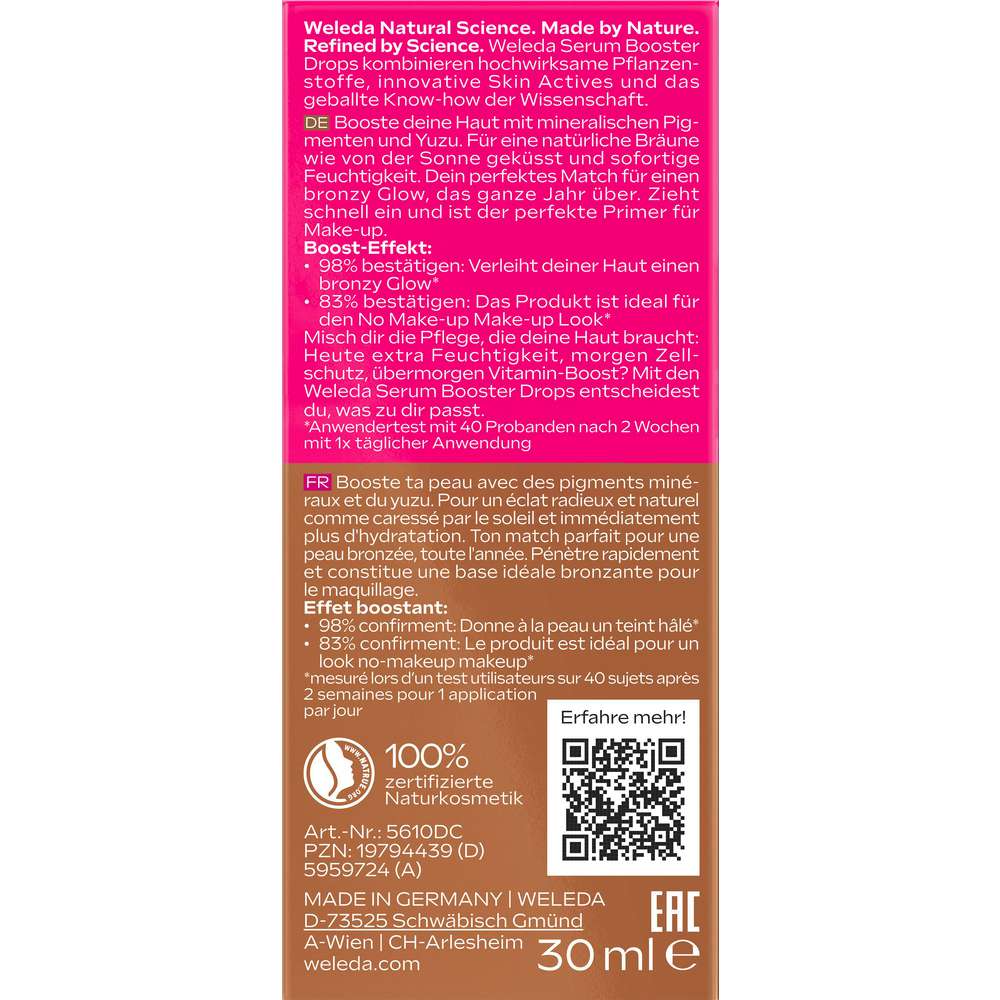 Produktabbildung Weleda Serum Drops, Sunkissed Bronzing