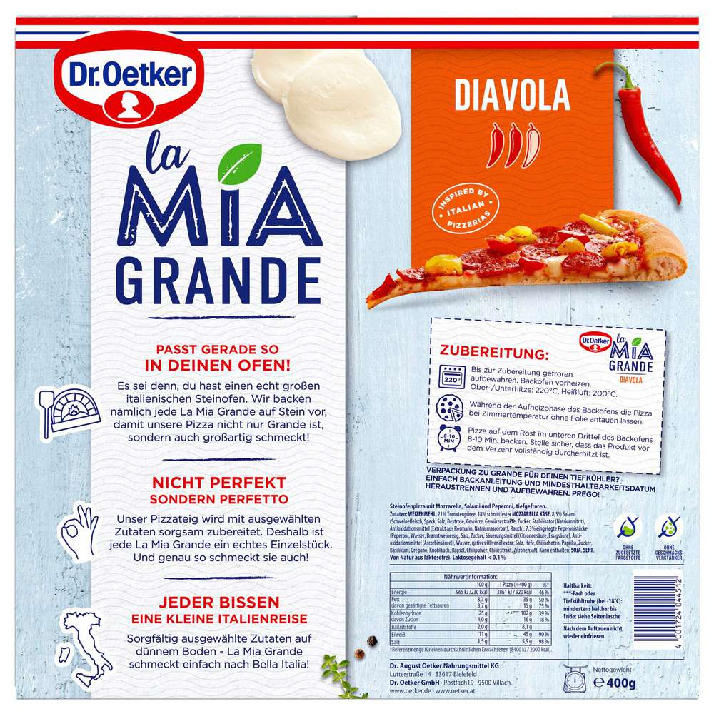Produktabbildung Dr. Oetker La Mia Grande Diavola