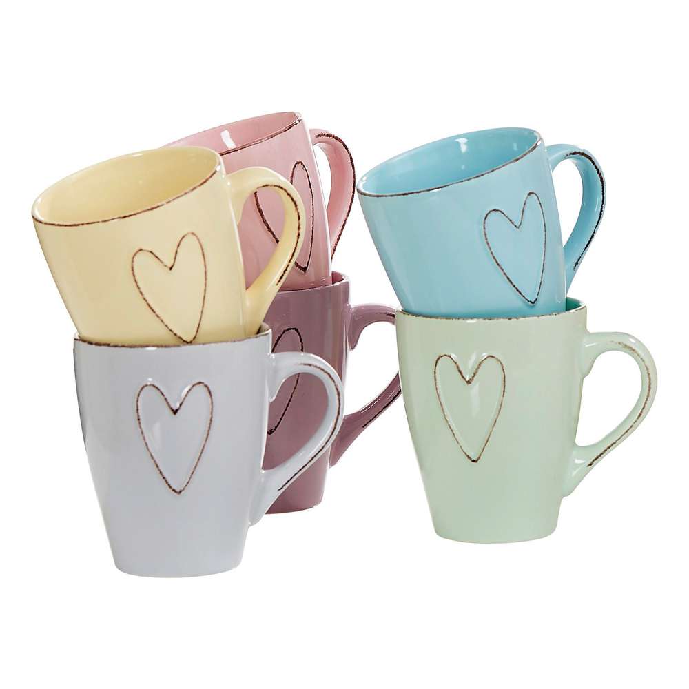 Produktabbildung Ritzenhoff & Breker Tasse mit Herz 360 ml, verschiedene Farben, sortiert