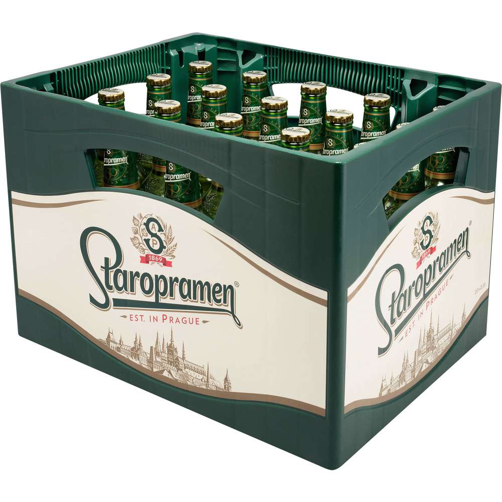 Produktabbildung Staropramen Tschechisches Pilsener Bier, 5 % (20x 0,500 Liter)
