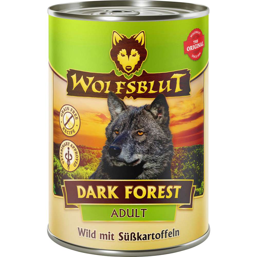 Produktabbildung Wolfsblut Hunde-Nassfutter, Dark Forest, Wild/Süßkartoffel