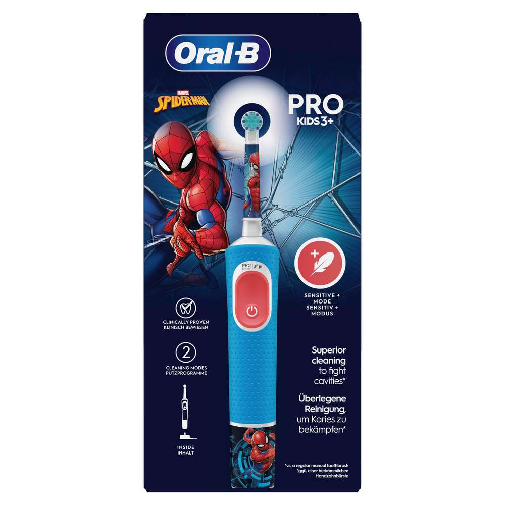Produktabbildung Oral-B Elektrische Zahnbürste Vitality Pro Kinder Spiderman, ab 3 Jahre