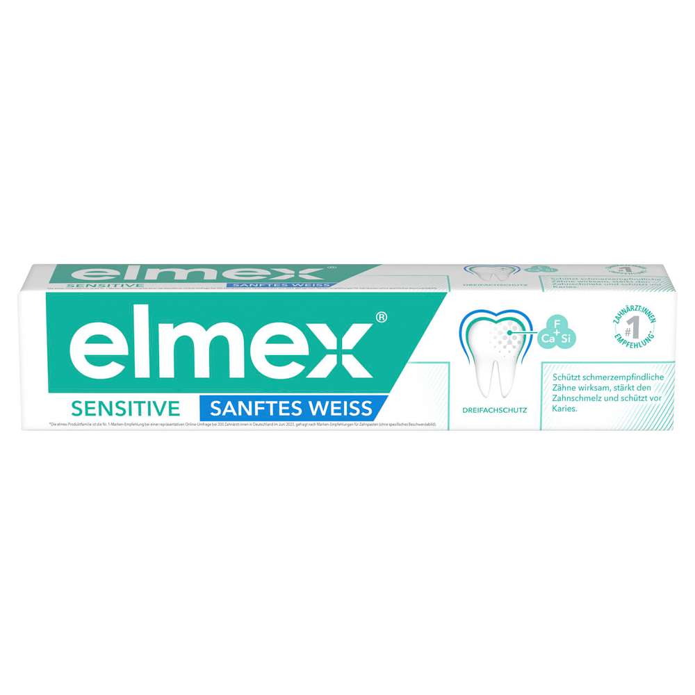 Produktabbildung elmex Zahncreme sensitive, sanftes weiß