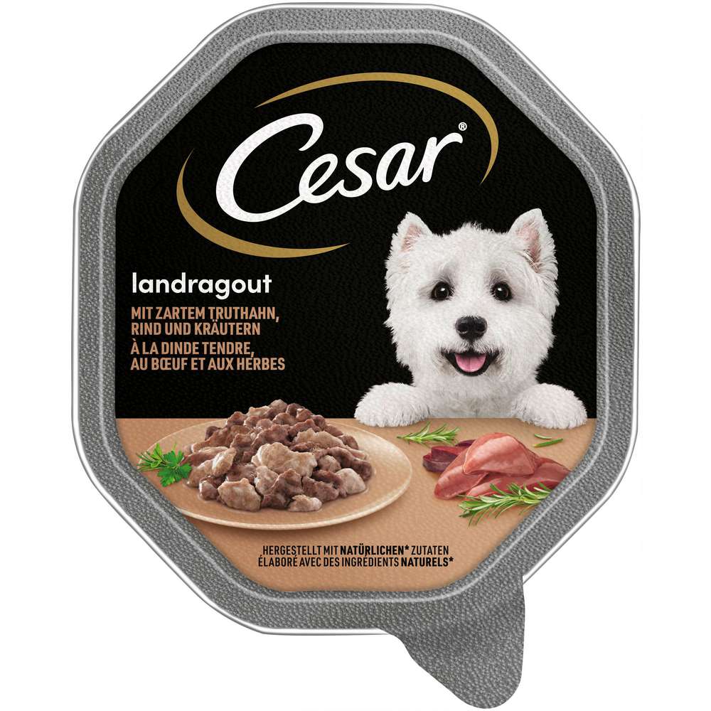 Produktabbildung Cesar Hunde-Nassfutter, Pute/Rind
