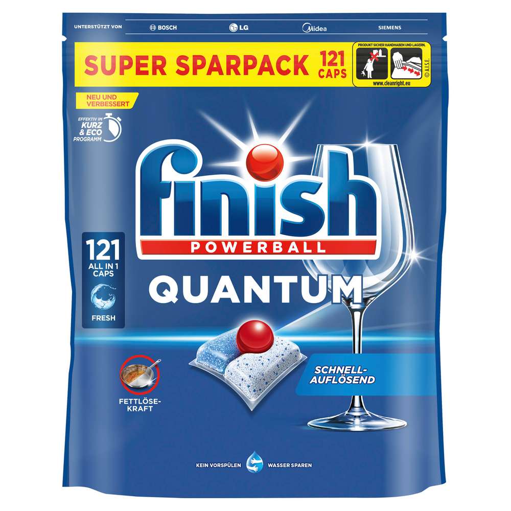Produktabbildung Finish Spülmaschinen-Caps Powerball, Quantum 
