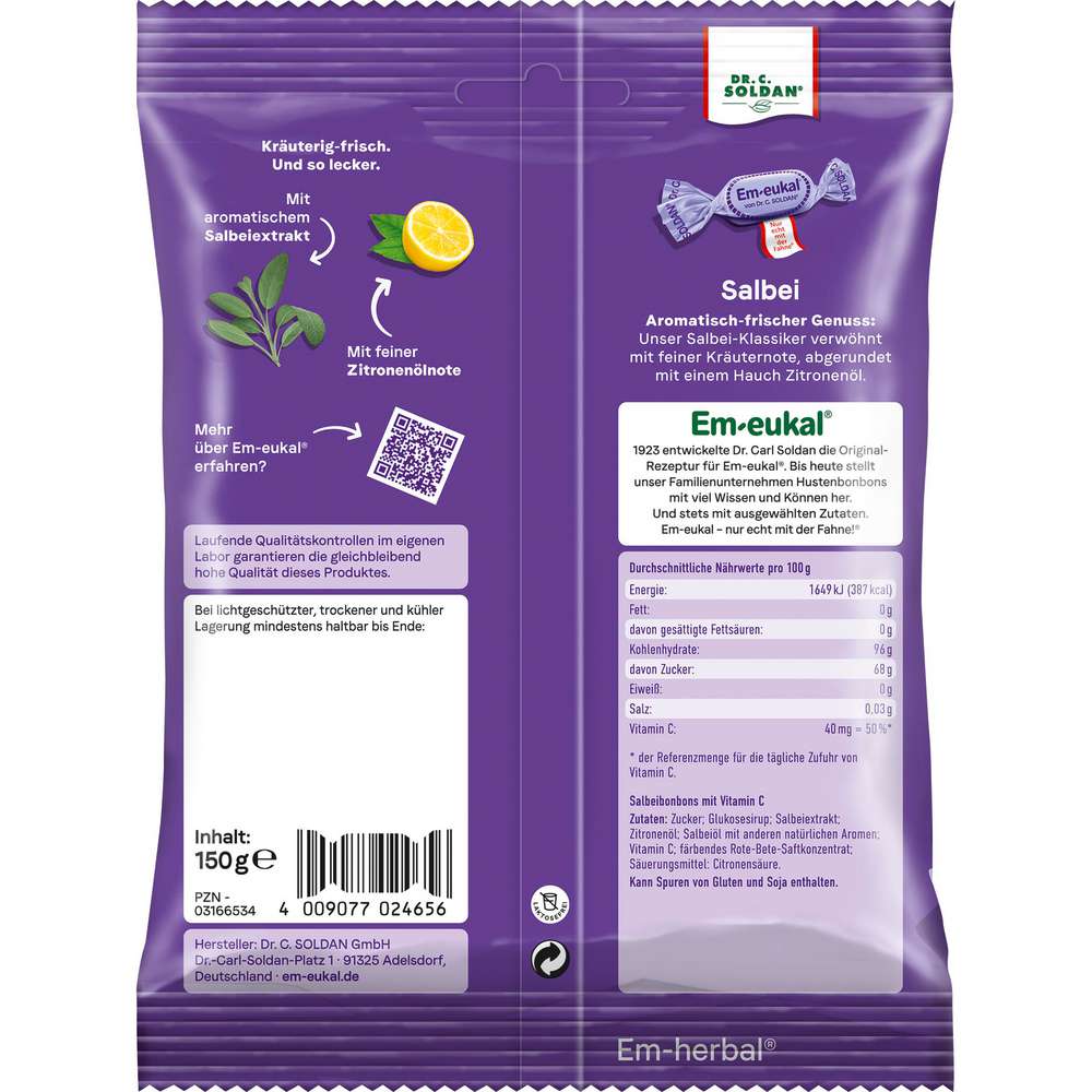 Produktabbildung Em-Eukal Salbei Bonbons