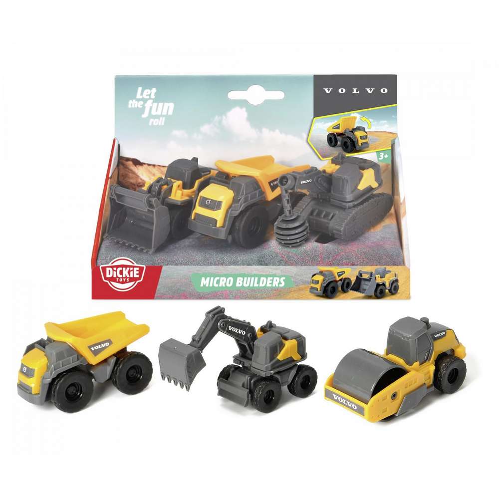 Produktabbildung Dickie Toys Volvo Micro Builders, sortiert