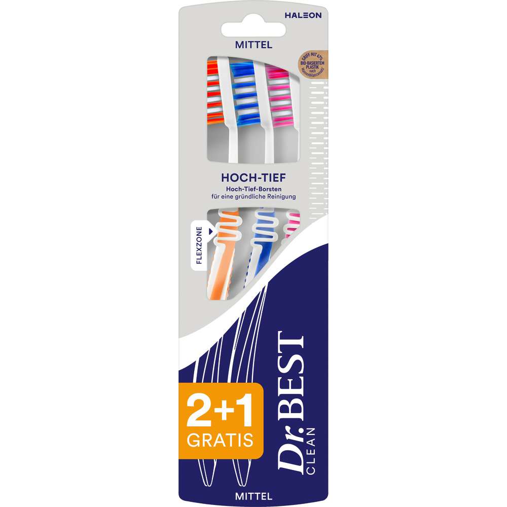 Produktabbildung Dr.Best Hoch-Tief Zahnbürste Mittel