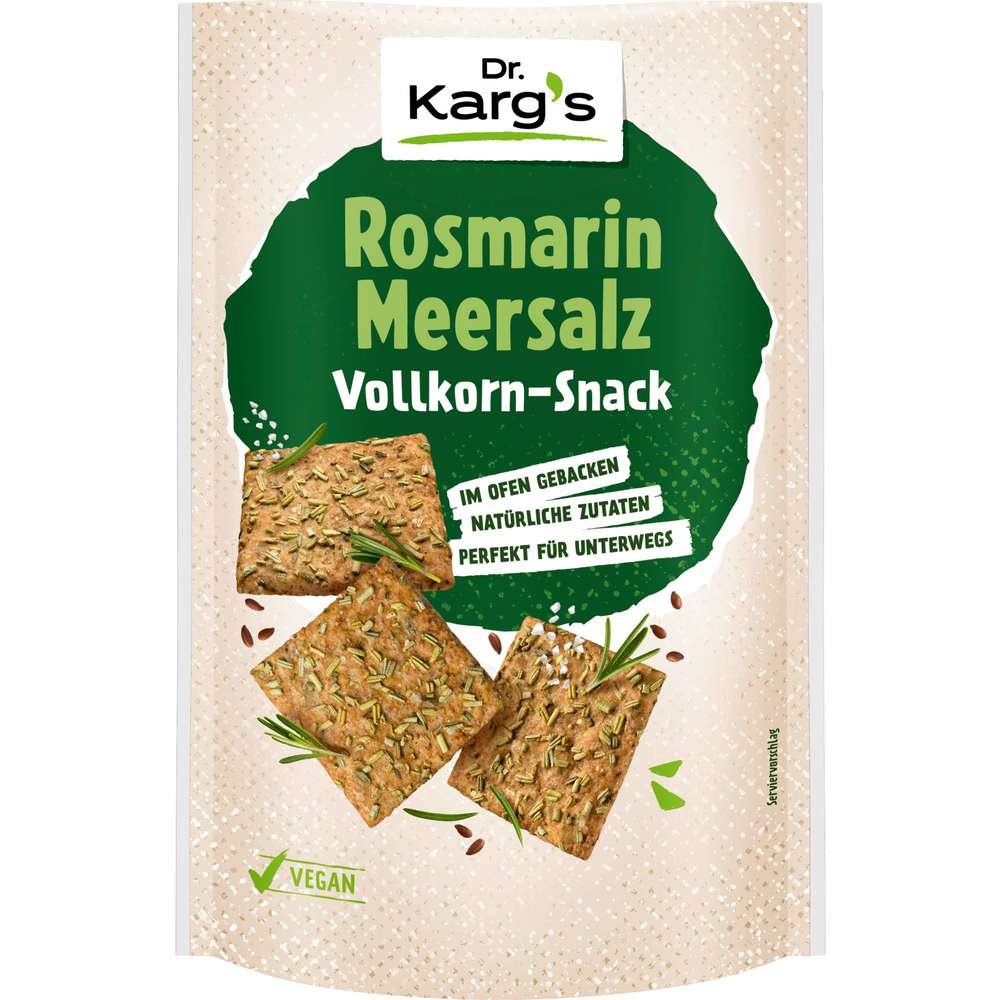 Produktabbildung Dr. Karg's Vollkorn-Snack, Rosmarin Meersalz