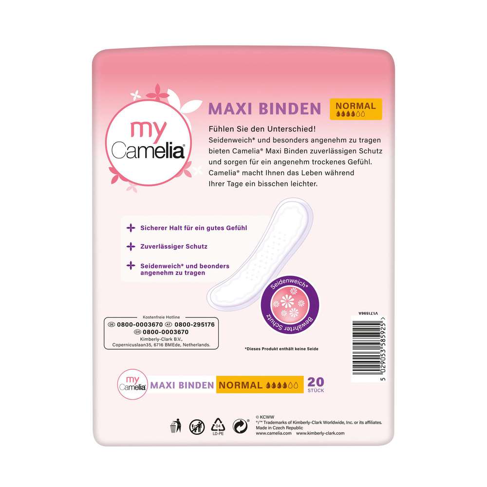 Produktabbildung U By Camelia Maxi Binden, Normal