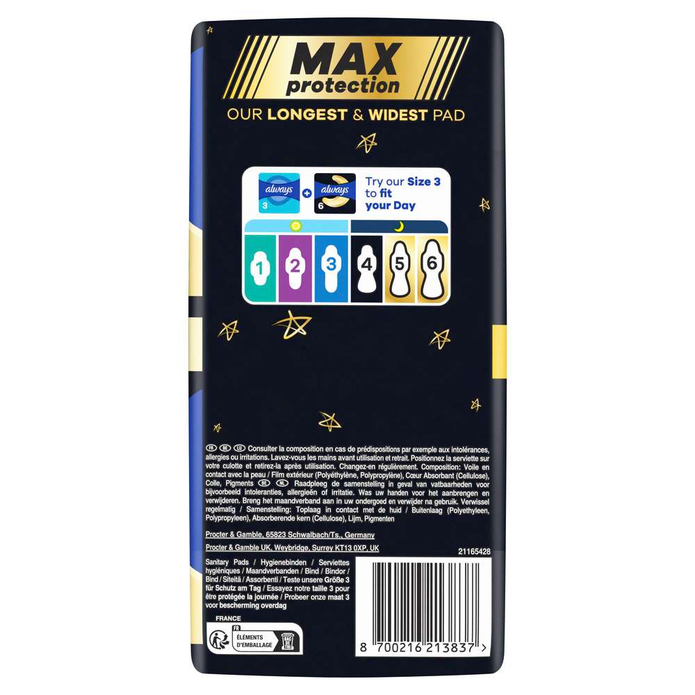 Produktabbildung Always Ultra Binden Night Max Protection