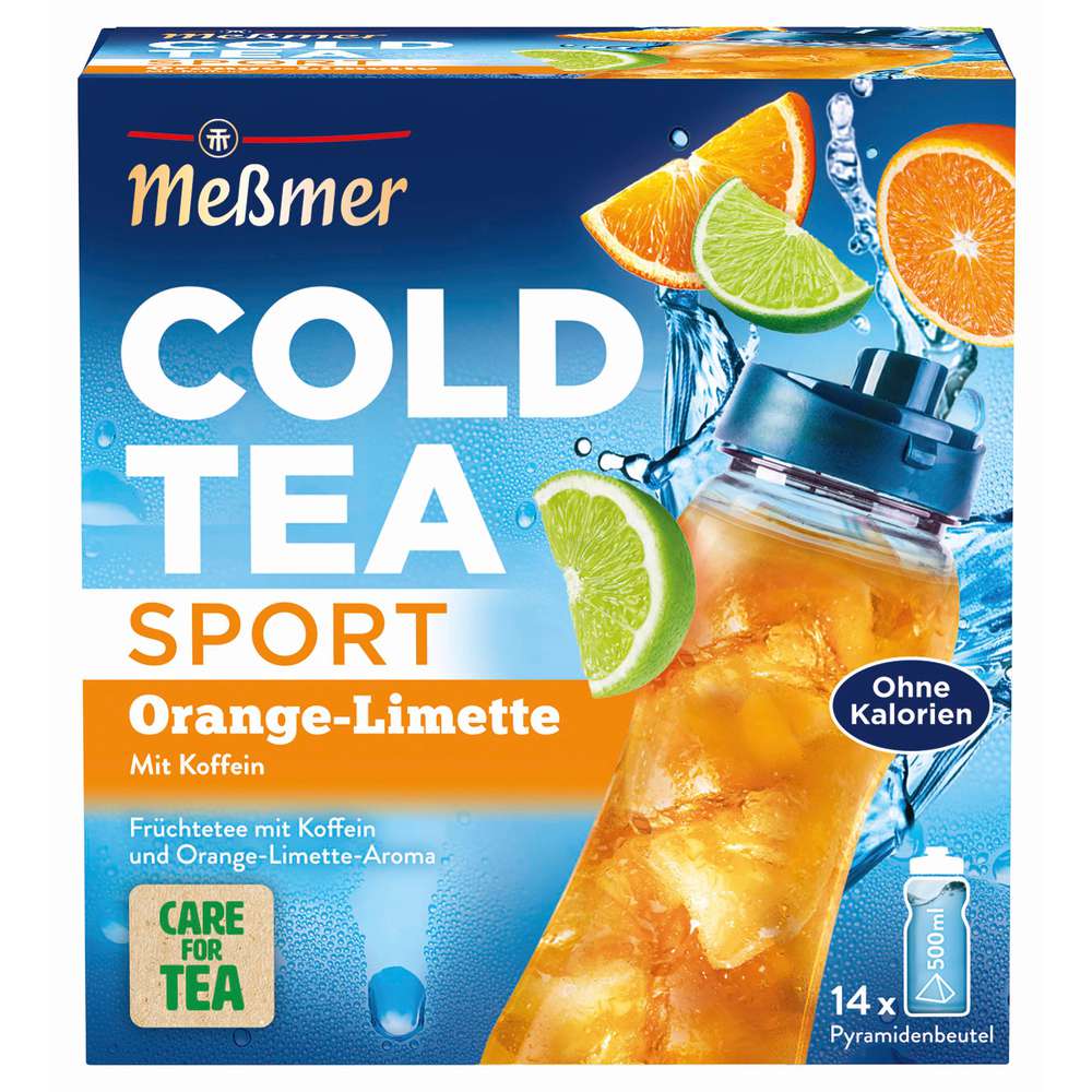 Produktabbildung Meßmer Cold Tea Sport mit Koffein, Orange-Limette