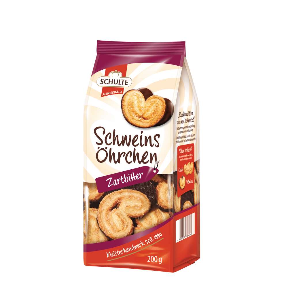 Produktabbildung Schulte Schweinsöhrchen, zartbitter