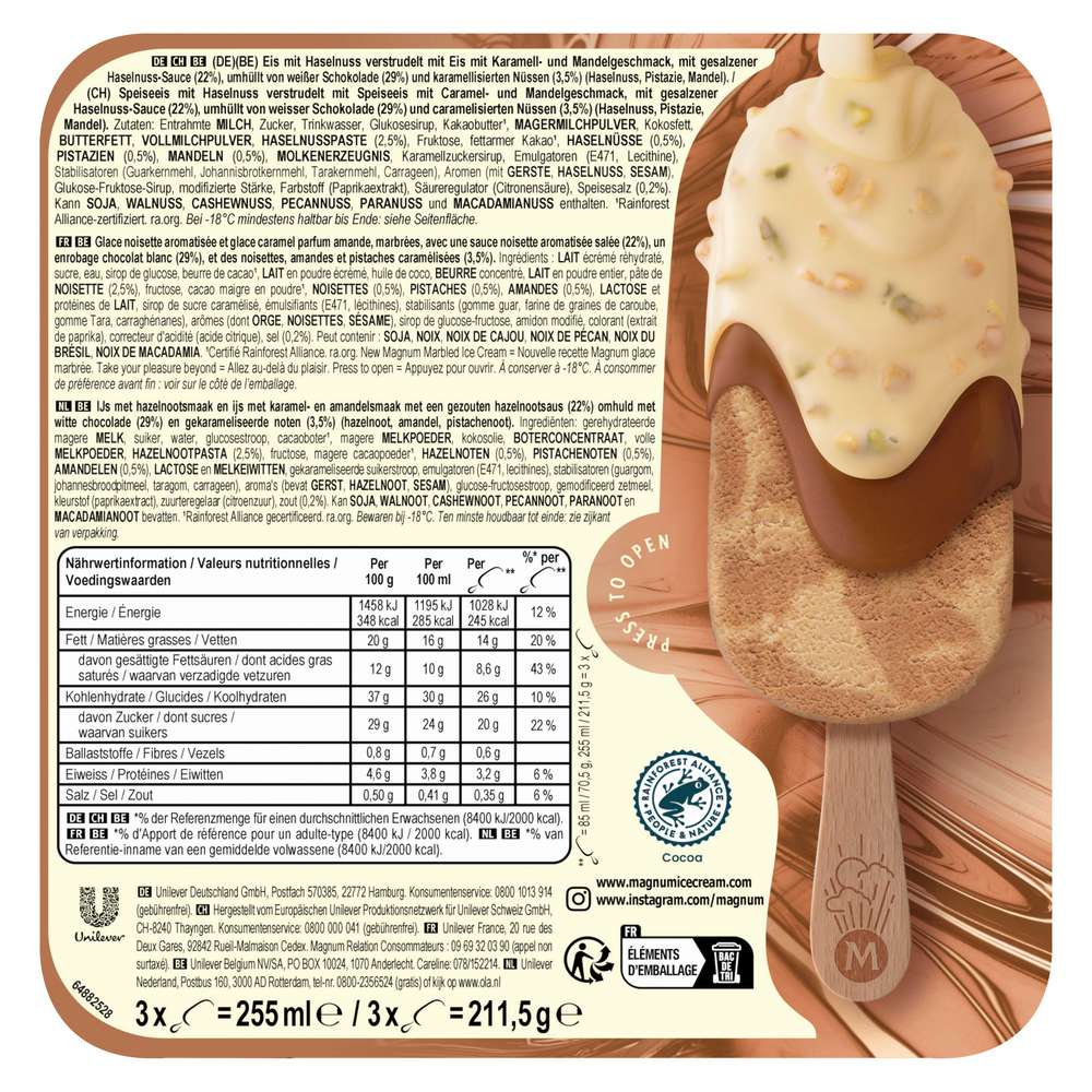 Produktabbildung Magnum Stiel-Eis, Double Hazelnut