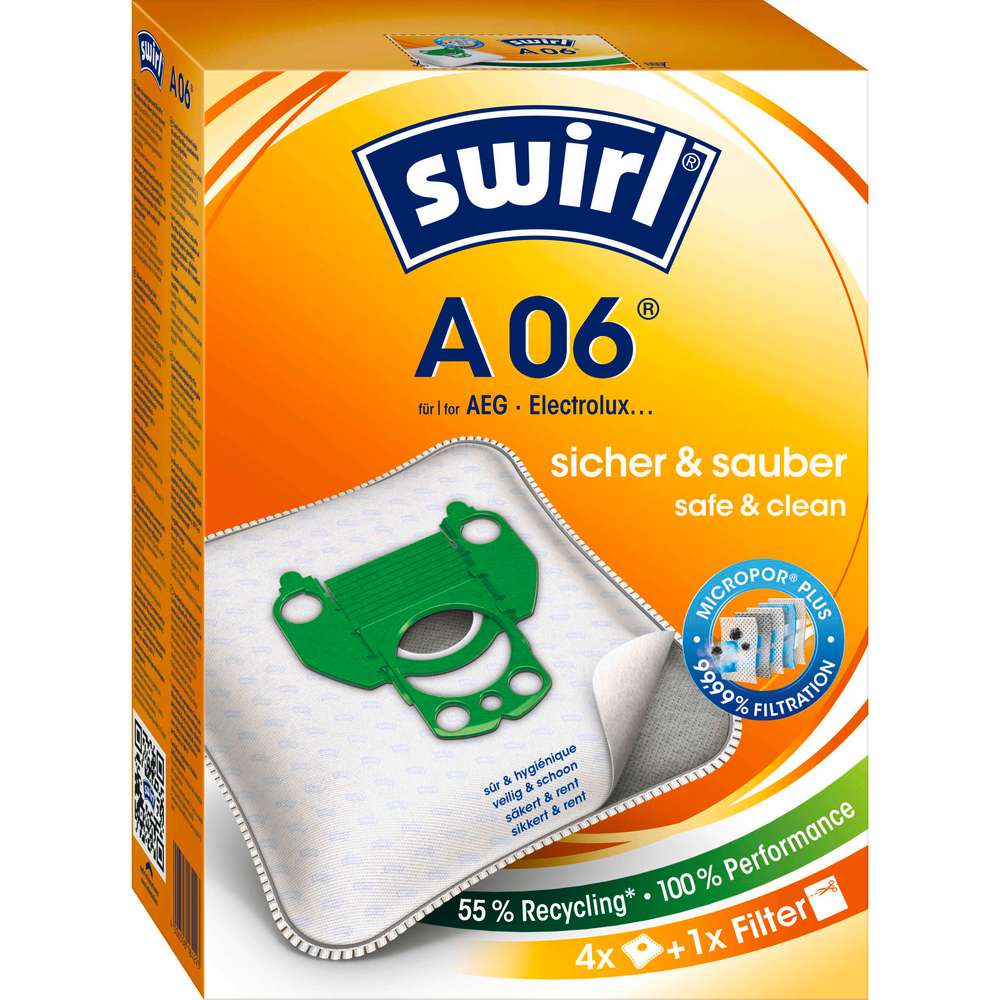 Produktabbildung Swirl Staubsauger-Beutel, A 06 Pure Air