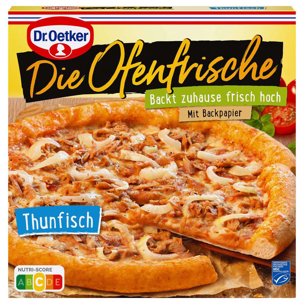 Produktabbildung Dr. Oetker Pizza Ofenfrische Thunfisch, tiefgekühlt