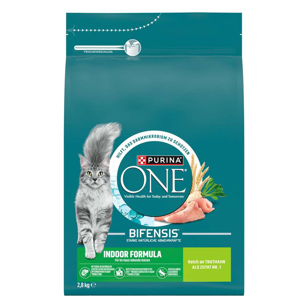 Produktabbildung Purina Katzen-Trockenfutter One, Bifensis, Indoor Formula Truthahn