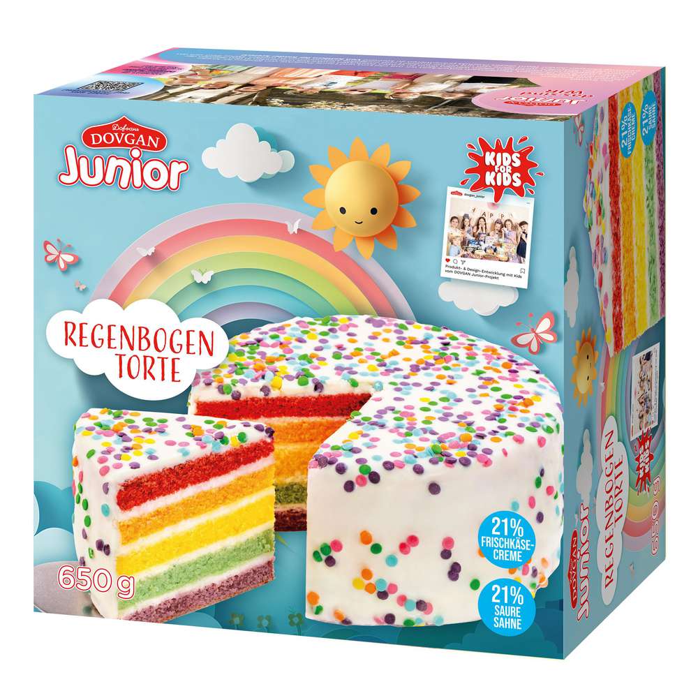 Produktabbildung Dovgan Junior Regenbogentorte, tiefgekühlt
