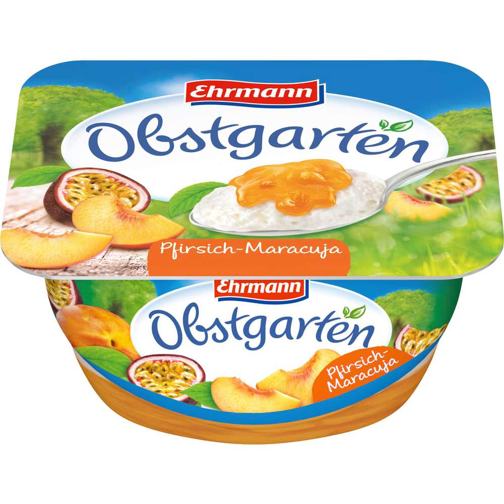 Produktabbildung Ehrmann Obstgarten Fruchtquark, Pfirsisch/Maracuja