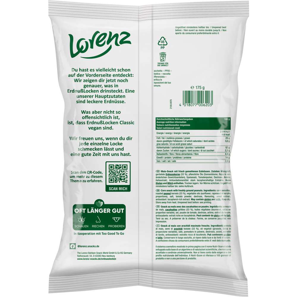 Produktabbildung Lorenz Flips, Erdnuss Locken Classic