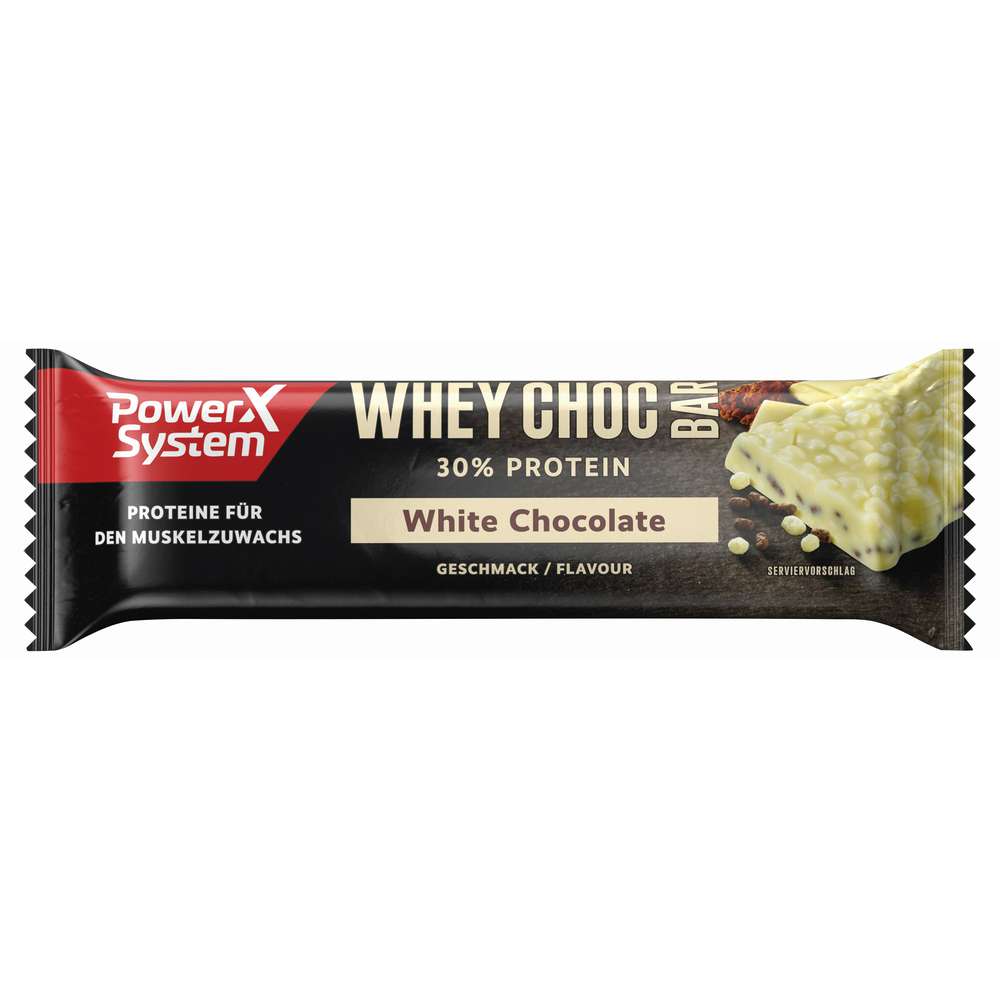 Produktabbildung Power System Whey Protein Riegel, weiße Schokolade