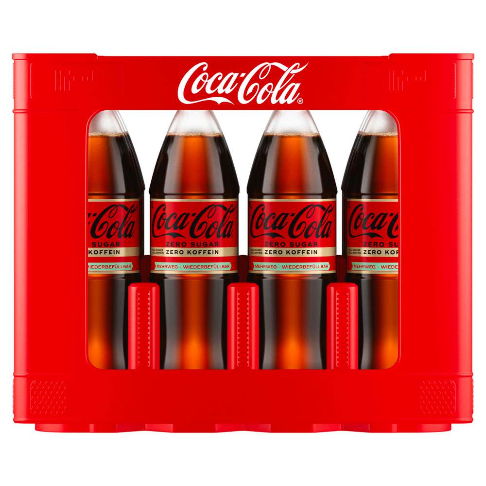 Produktabbildung Coca Cola Cola, zucker- & koffeinfrei (12x 1,000 Liter)