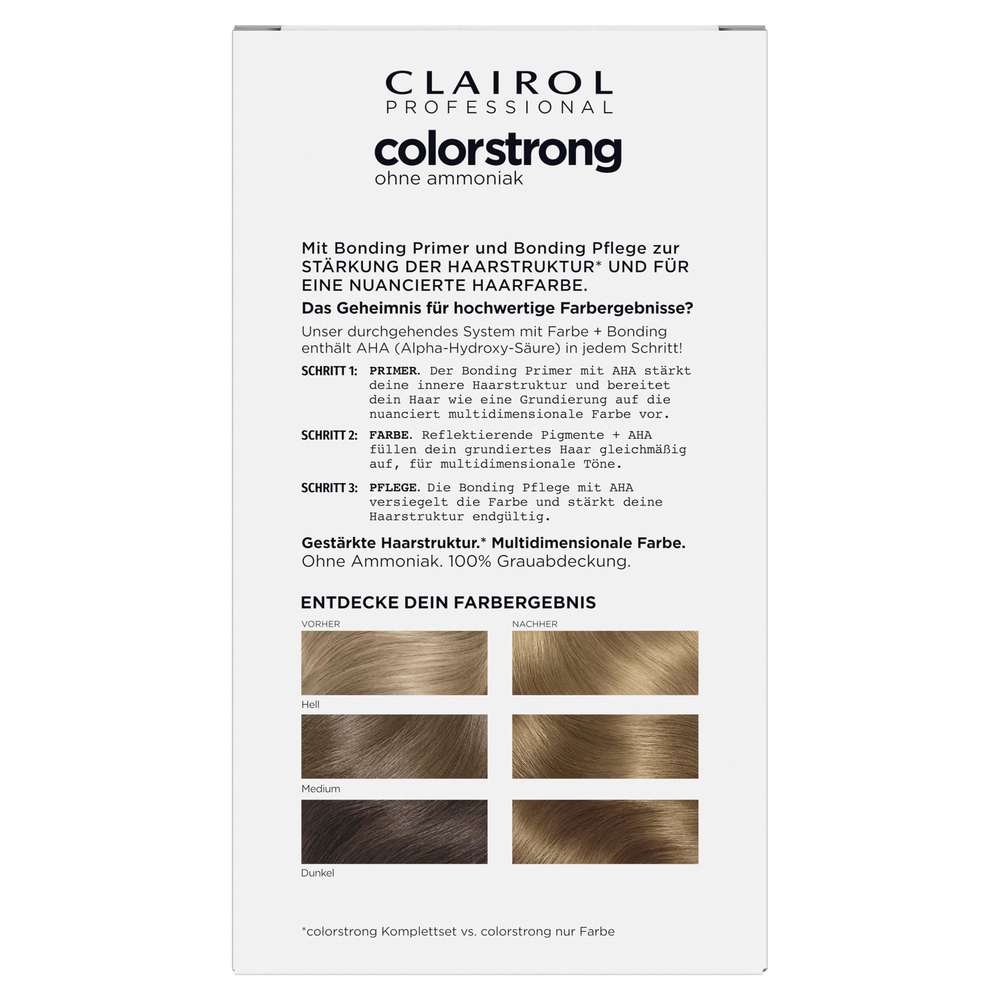 Produktabbildung Clairol Haarfarbe Colorstrong ohne Ammoniak, 8/0 Blond