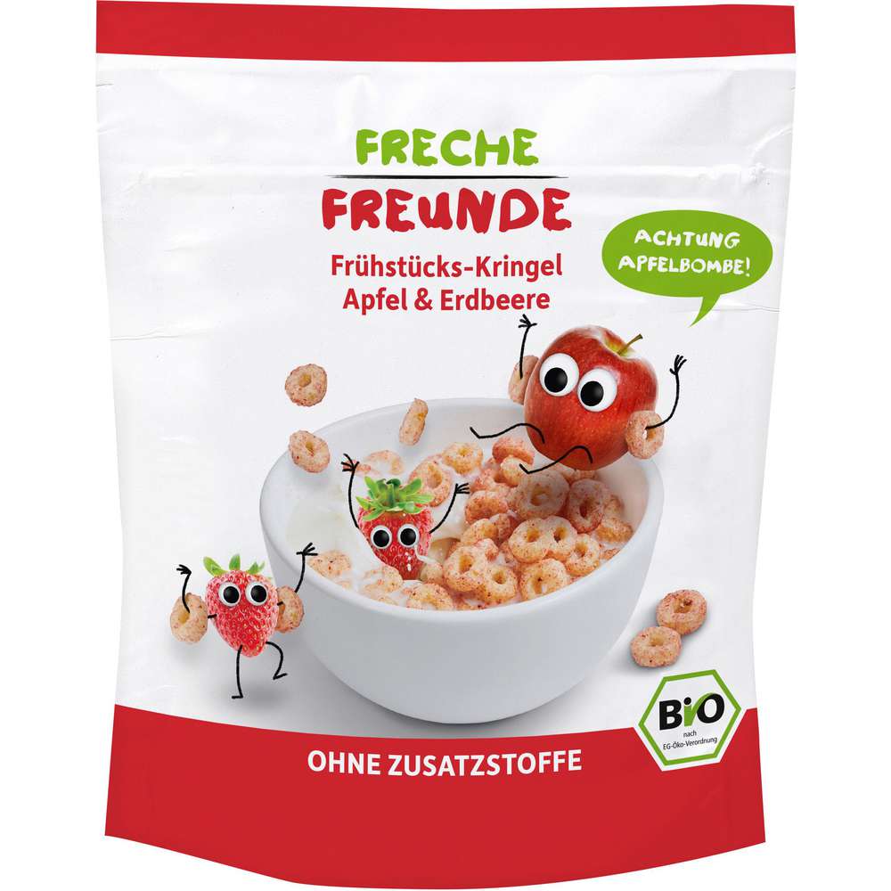Produktabbildung Freche Freunde Bio Kinder Früchstücks-Kringel, Apfel/Erdbeere