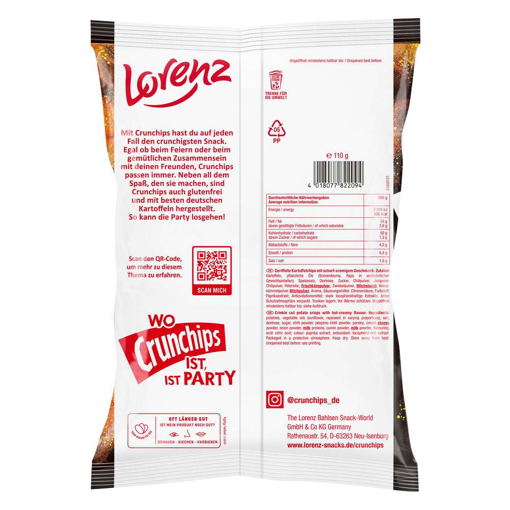 Produktabbildung Lorenz Chips WOW, Jalapeno/Cream Cheese