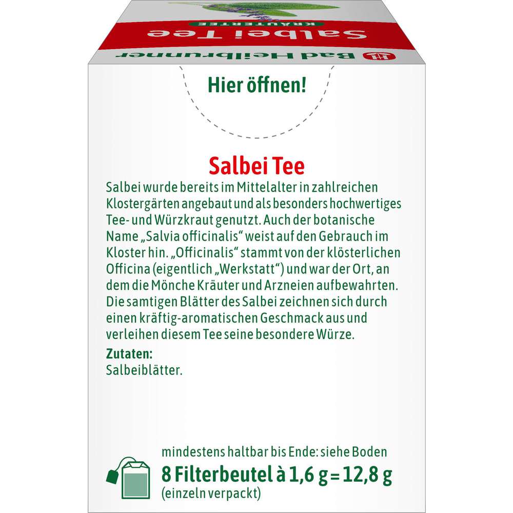 Produktabbildung Bad Heilbrunner Salbei Tee, kräftig & aromatisch