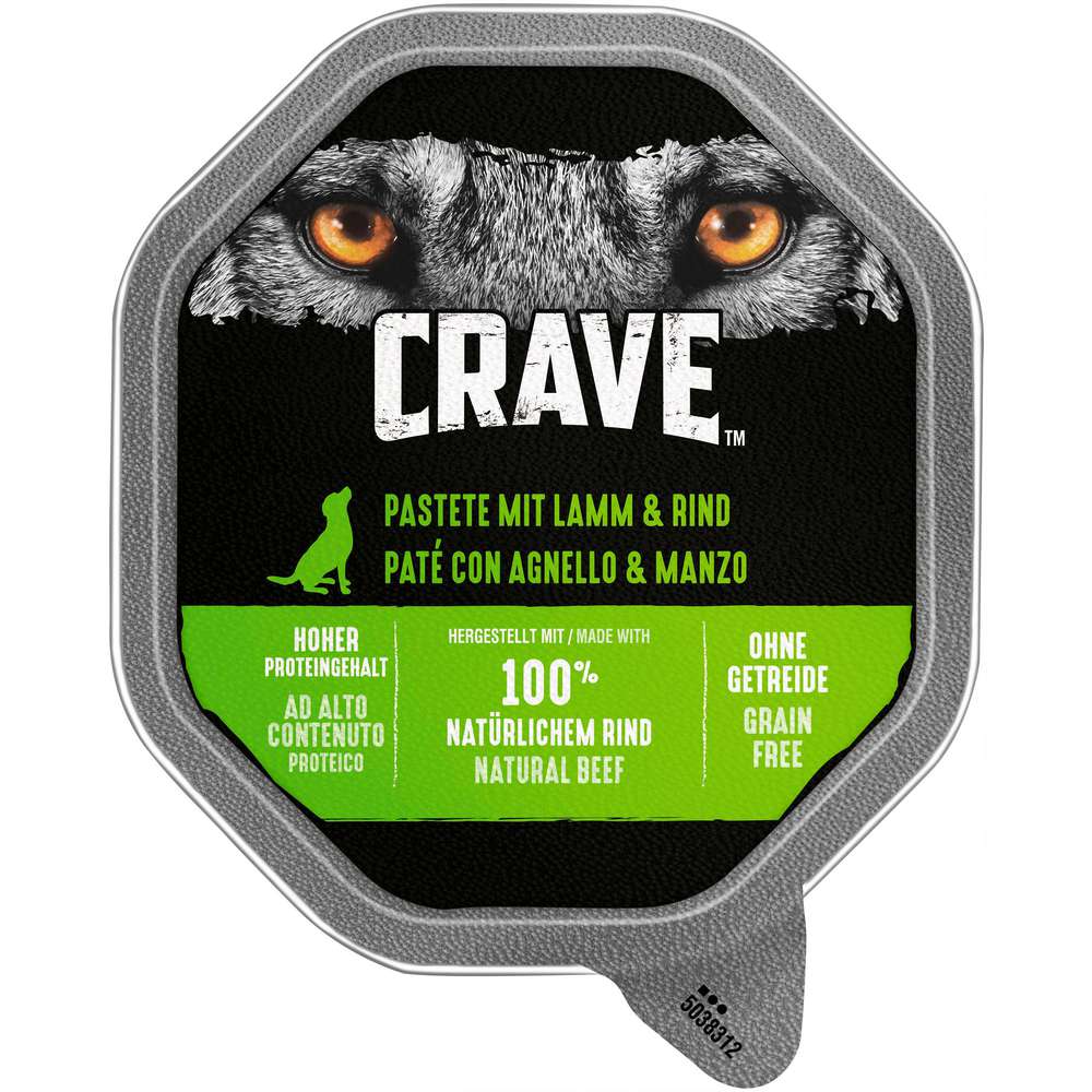 Produktabbildung Crave Hunde-Nassfutter, Pastete, Lamm/Rind