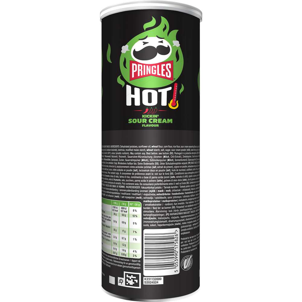 Produktabbildung Pringles Chips, Hot Kickin' Sour Cream 