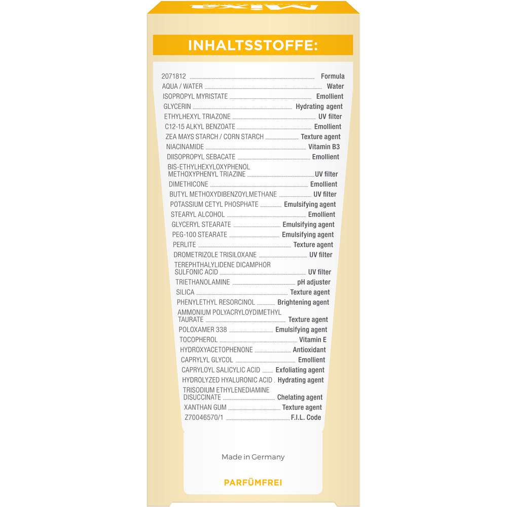 Produktabbildung Mixa Niacinamide Creme LSF50